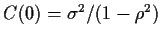 $ C(0) = \sigma^2/(1-\rho^2)$