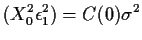 $\displaystyle (X_0^2 \epsilon_1^2) = C(0)\sigma^2
$
