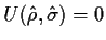 $ U(\hat\rho,\hat\sigma) = 0$
