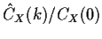$ {\hat C}_X(k)/C_X(0)$