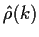 $ {\hat\rho}(k)$
