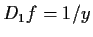 $ D_1f = 1/y$