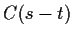 $C(s-t)$