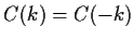 $C(k)=C(-k)$