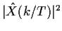 $\vert{\hat X}(k/T)\vert^2$