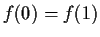 $ f(0)=f(1)$