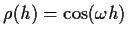 $ \rho(h) = \cos(\omega h)$