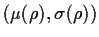 $(\mu(\rho),\sigma(\rho))$