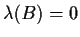 $\lambda(B)=0$
