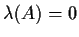 $\lambda(A)=0$