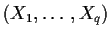 $(X_1,\ldots,X_q)$