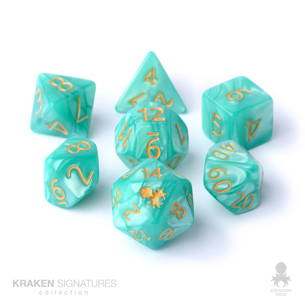 DND dice that are gold