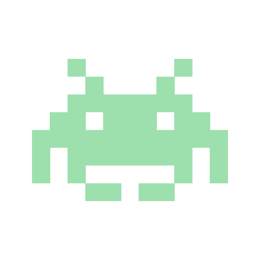A green space invader